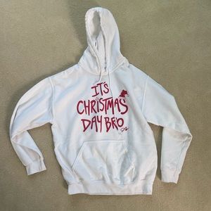 Jake Paul “It’s Christmas Day Bro” White Holiday Hoodie